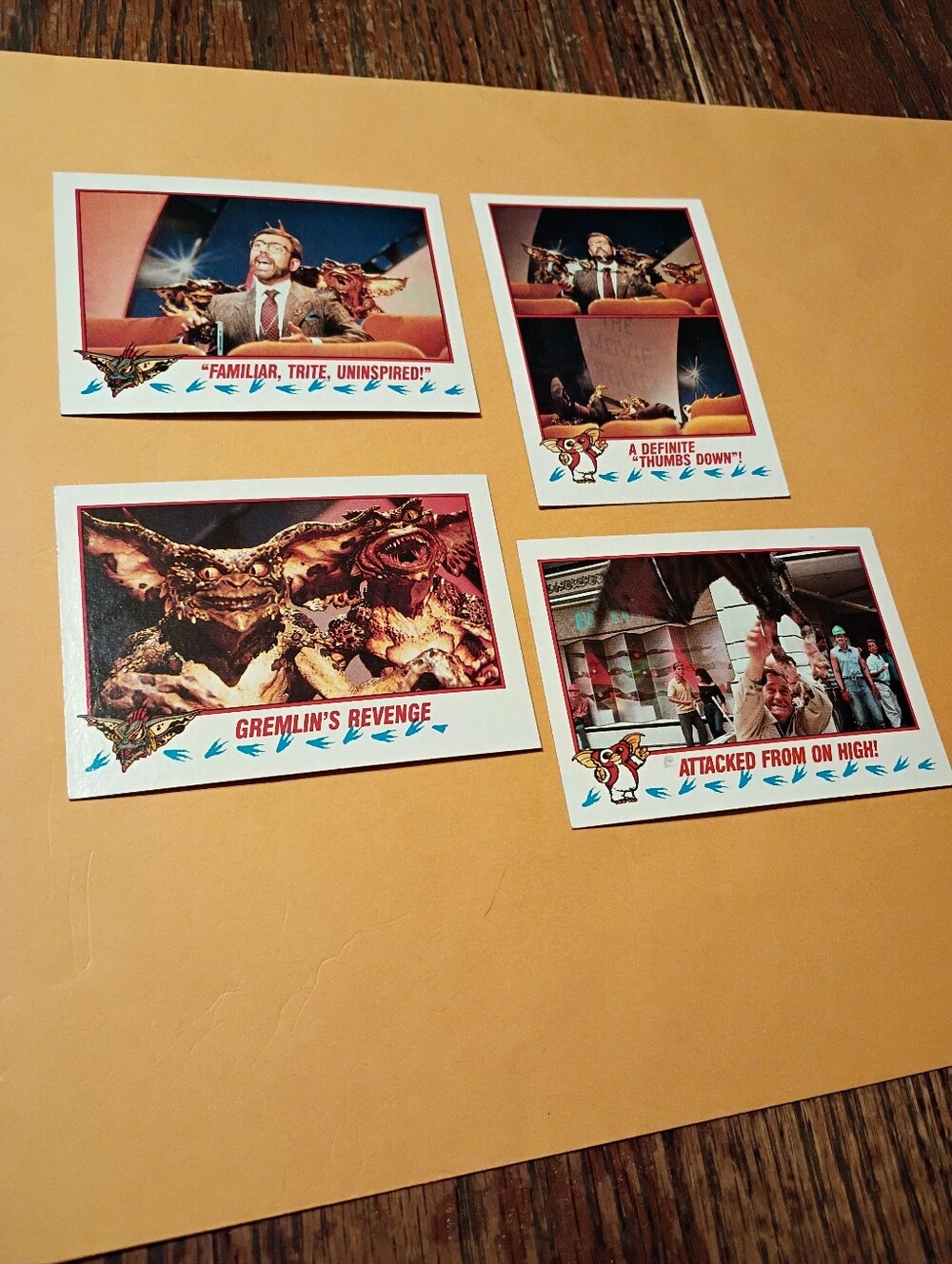 Vintage Lot 4 1990 Topps Gremlins 2 Trading Cards Warner Brothers The New Batch